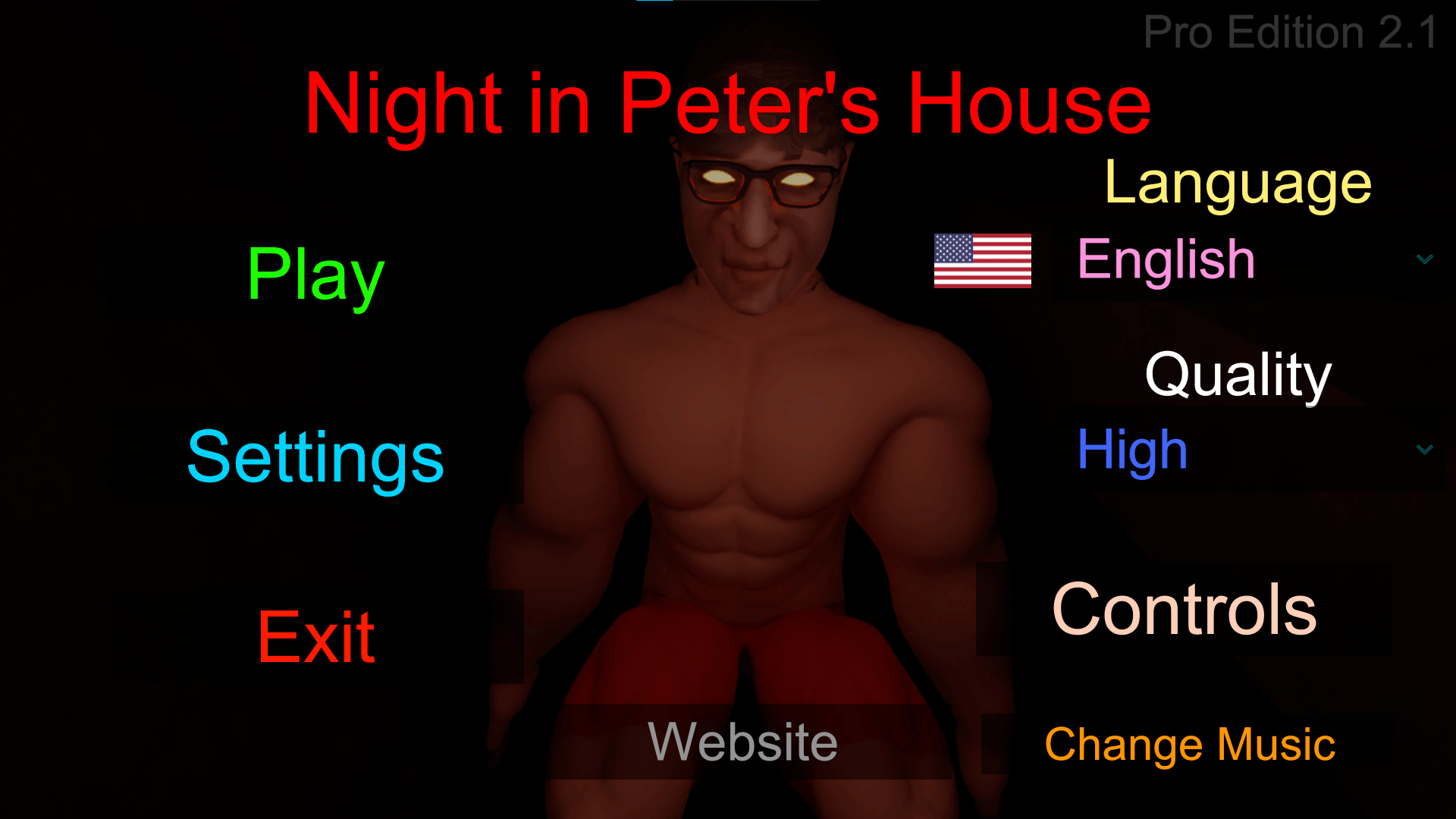 Peter's Horror House Menu